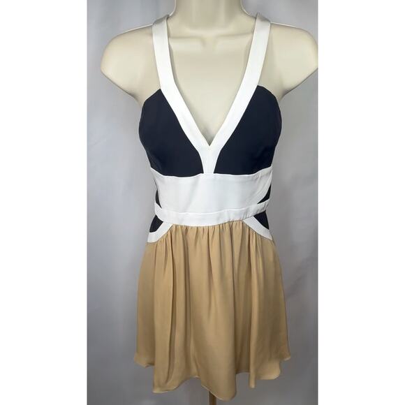 Jay Godfrey Colorblock Halter Dress - Size 4 - Picture 13 of 13